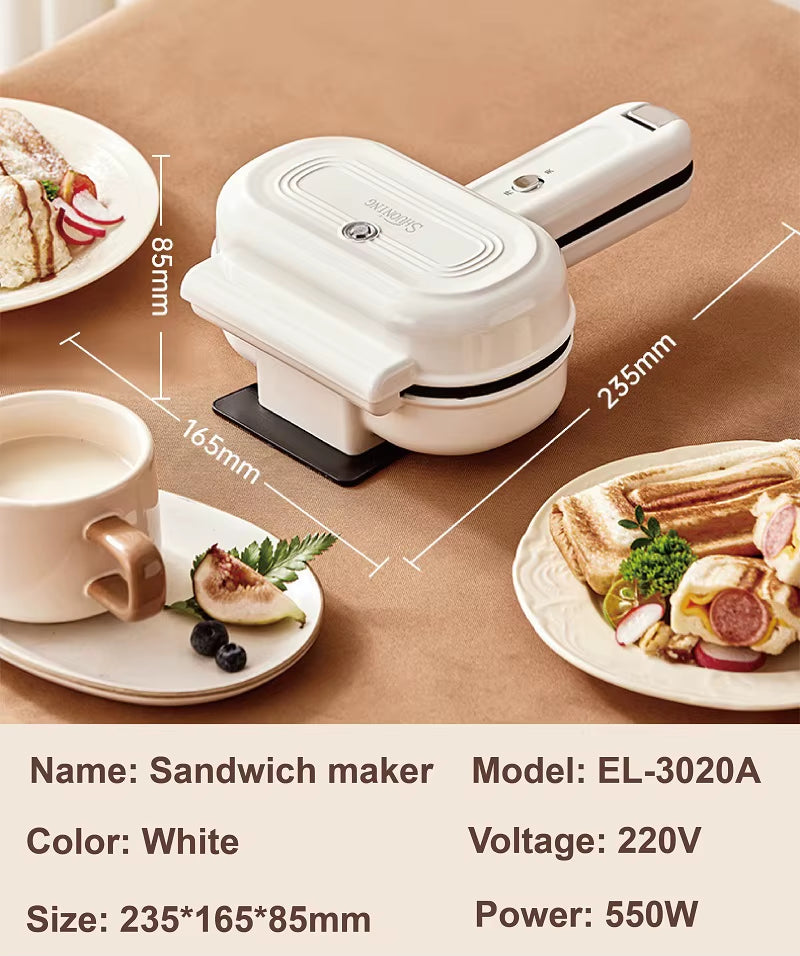 Máquina Mini Panini y Sándwiches, Operativa a 220V – ¡Rápido, Fácil y Delicioso!